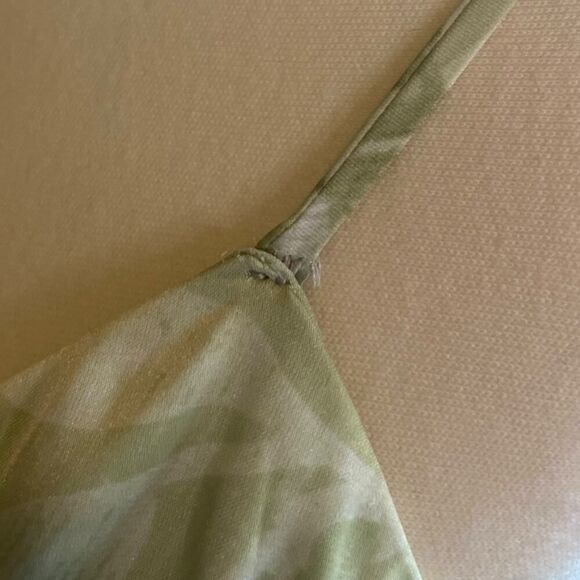 Wayf Mella Floral Cocktail Maxi Dress Satin Feel “Celery Bouquet” NWD US M - Picture 9 of 13